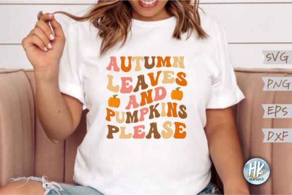 Autumn Leaves and Pumpkins Please Retro